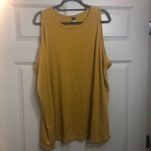Old navy ribbed tank top.  Mustard color. Size 4X